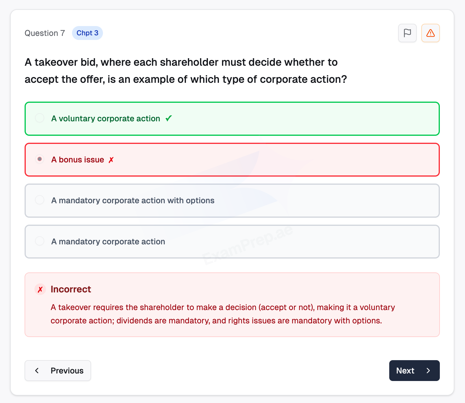 Instant feedback and explanations screenshot